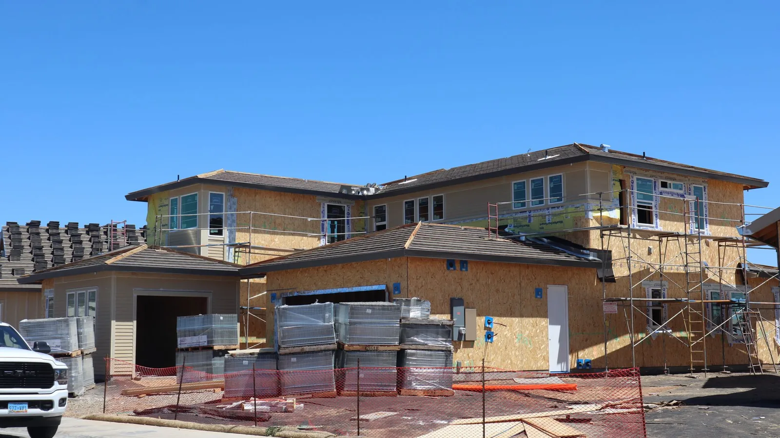 Modern residence under construction